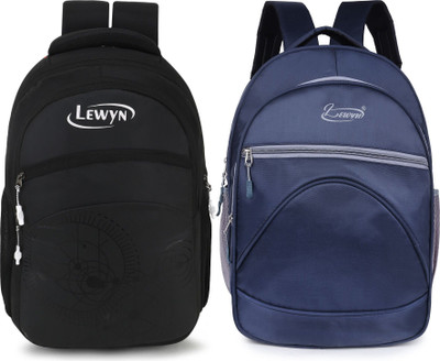LEWYN Casual for Office/School/College /Unisex travel Waterproof Bag 32 L Laptop Backpack(Black, Blue)