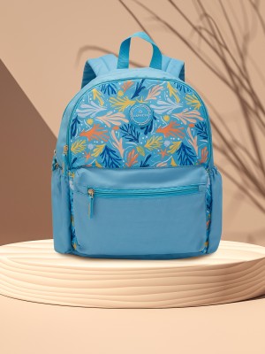 Caprese Xenia Backpack Medium Dual Compartment Light Blue 0.107 L Backpack(Blue)