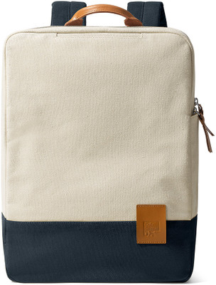 DailyObjects Natural White - Navy 9 to 9 12 L Laptop Backpack(White)
