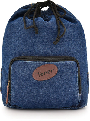 TENER Denim for Unisex | Lightweight Casual Daypack with Quick Access Front Pocket 13 L Backpack(Blue)