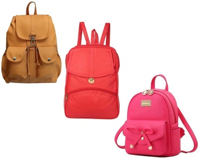 QUASHIMI COLLECTION HB-27-yelw-2bl+red-psh-lck+pnk-tei-pitthu-cmbo 6 L Backpack(Yellow, Red, Pink)