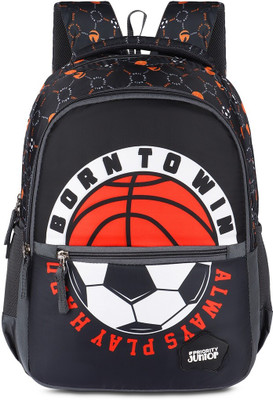 Priority 16 Inch Football Printed School Grey 27 L Backpack(Grey)