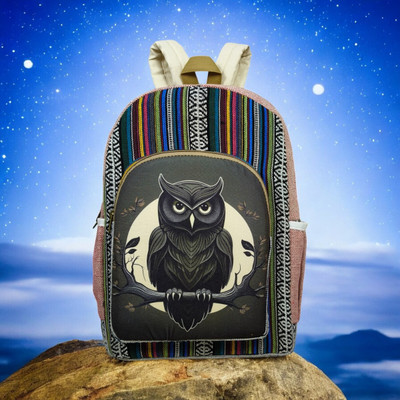 Gau Sudh Colorful Tribal Versatile Canvas Daypack for Everyday Use Laptop Bag 25 L Laptop Backpack(Multicolor)