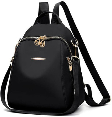 Classic Smuggler Backpack for Girls Stylish Shoulder Sling Travel College Daily-Use| Anti Theft 10 L Backpack(Black)
