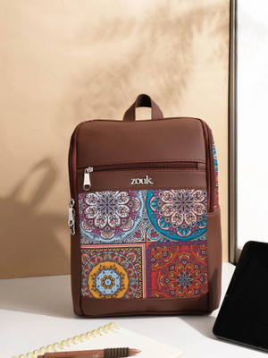 ZOUK Multicolor Mandala Print Amalia Daypack 10.6 L Laptop Backpack(Multicolor)