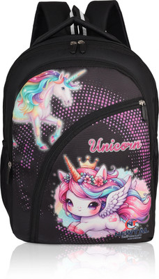 newtal School Backpack 16.5/11.5/8 with Free Belt, black 20 L Backpack(Black)