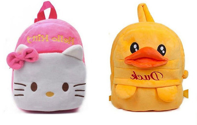 Bluemoon BM-combo of 2 yellow duck, pink hello kitty_777 12 L Backpack(Multicolor)