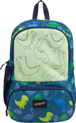 F Gear Colour Buddy Navy Blue Dino 12 L Backpack(Blue)