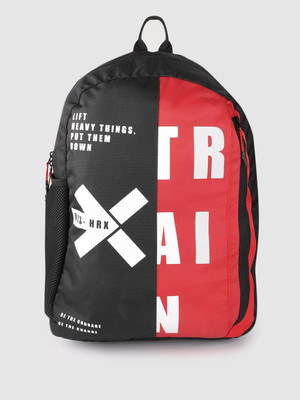 HRX by Hrithik Roshan Brand Logo Backpack 23 L Backpack(Black)