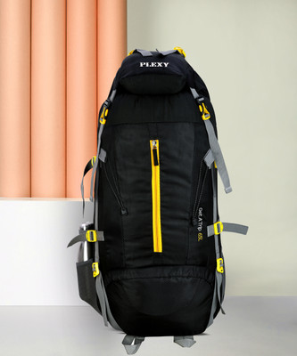 PLEXY .Trekking & Travel Rucksack Bag With Water Resistant & Shoe Compartment Rucksack 70 L Laptop Backpack(Black)