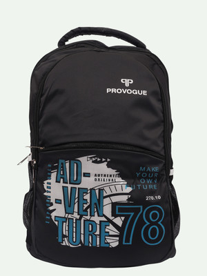 PROVOGUE reflective strip and unisex spacy 30 L Laptop Backpack(Black)