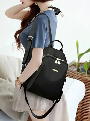 Cleto Stylish bag for women latest college/School for girls 15 L Backpack(Black)