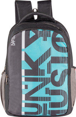 dafter Printed Casual college Backpack With rain cover and 3 Main Compartments 15 L Laptop Backpack(Black)