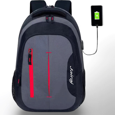 JairaJ backpack bag laptop bag school backpag(20*14) 38 L Laptop Backpack(Red, Grey)
