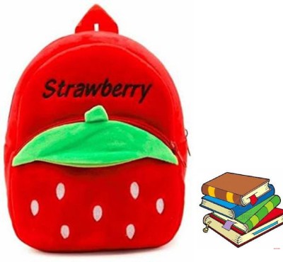 Bluemoon Soft School Bag For Kids Plush Backpack Cartoon Toy /Girl/Baby/ Decor School Bag 10 L Backpack(Red)