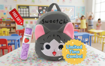 PRMart Combo Of 2 Paper Soap Handwash +1 Swichi School Backpack Bags 2-5 Years 12 L Backpack(Grey)