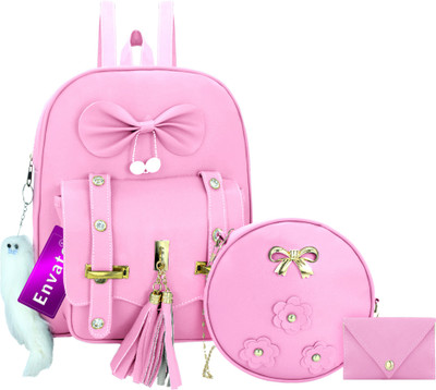 ENVATO College bag Capacity 10 L Backpack(Pink)