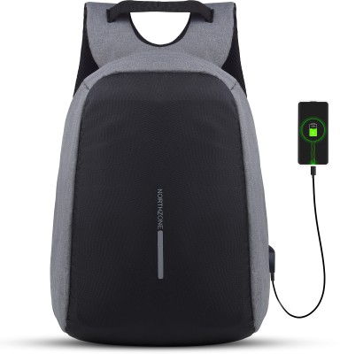 NorthZone Anti Theft Backpack 15.6 Inch Laptop Bag with USB Charging Port waterproof 30 L Laptop Backpack(Grey)