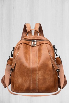 WomenBuzz 25 L Backpack Cute Style Female Student Waterproof Anti Thief School Backpack 25 L Backpack(Tan)