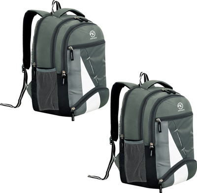 Axen High quality Combo Waterproof School Bag/College Bag Pack of 2 35 L Laptop Backpack(Grey)