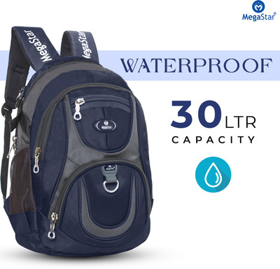 MegaStar Dzire Waterproof Unisex Bag Travel School College Office Casual Spacy Laptop 30 L Laptop Backpack(Blue)
