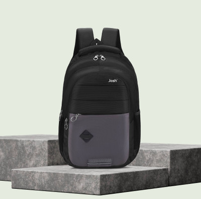 Josh Premium 35L Laptop Backpack with Rain Cover and Reflective Strip 35 L Backpack(Black)