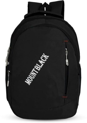 Mount Black Travel-Ready School Backpack with Laptop Compartment and Bottle Pocket 35 L Backpack(Black)