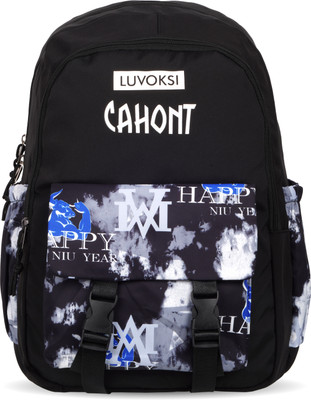 LUVOKSI Cahont 24 L Laptop Backpack(Black, Grey)