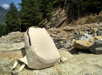 SaveGlobe friendly back pack / laptop bag with natural cushion 20 L Laptop Backpack(White)