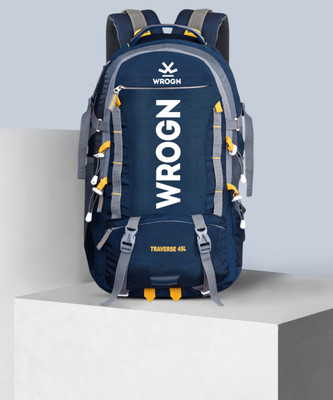 WROGN Heavy Duty Travel Laptop Backpack with Rain Cover 45 L Laptop Backpack(Blue)