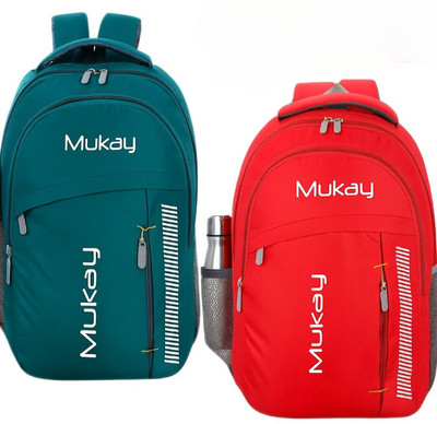 mukay Combo Pack of 2 Bag – Unisex Stylish & Durable Backpacks with Good Quality 35 L Backpack(Black, Blue)