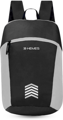 H-Hemes Small Bag, Gym Bag for Daily Use 1 Main Compartment with Front Zip Pocket 12 L Backpack(Black)
