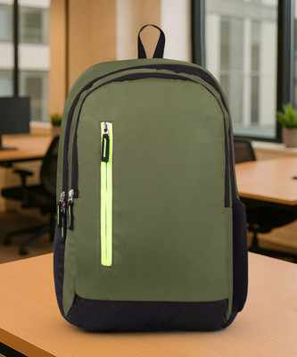 Amazing Shop Spacious College & School Backpack | Stylish Daily Bag 19 L Laptop Backpack(Green, Black)