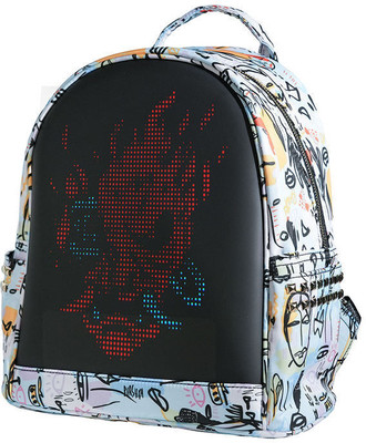 loy Girls LED Backpack T5 Laptop Night Light Waterproof Student Travel Bag 20 L Backpack(Black)