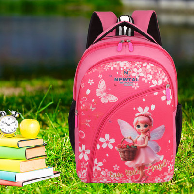 newtal Medium 20 L Girl's School Backpack Bag(Pink) 30 L Backpack(Pink)