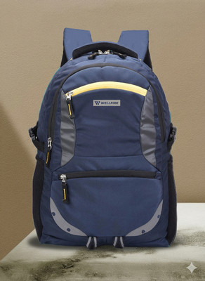 Wellfire Waterproof Laptop Backpack for Men Women College, Travel & Office Bag 35 L Laptop Backpack(Blue)