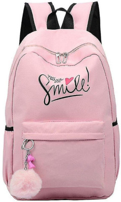 HouseOfCommon SMILE-PRINT-1PC_11_11 32 L Backpack(Pink)