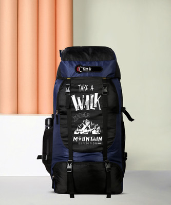 Kaya Trek Unisex Water Proof Mountain Rucksack Hiking/Trekking/Camping Bag(1030) 60 L Laptop Backpack(Black, Blue)