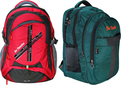 Da Tasche Cross 35L Red 35 L Laptop Backpack(Red, Green)