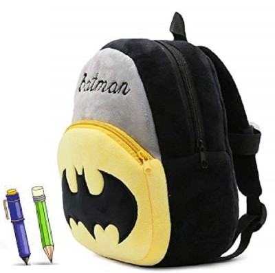 AMANVANI Batman School Bags Set For Kids Soft Bag School Bag Velvet 10 L Kids Teddy 10 L Backpack(Yellow, Black, Grey)