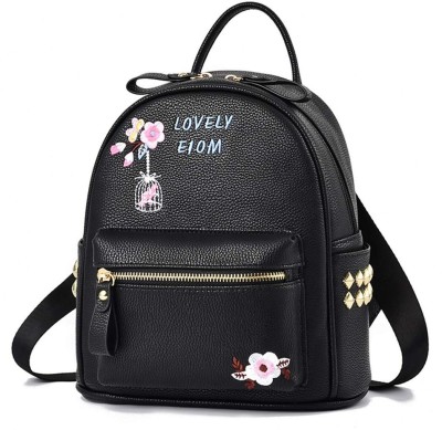 GrabOn cute girls backpack,college bag 15 L Backpack(Black)
