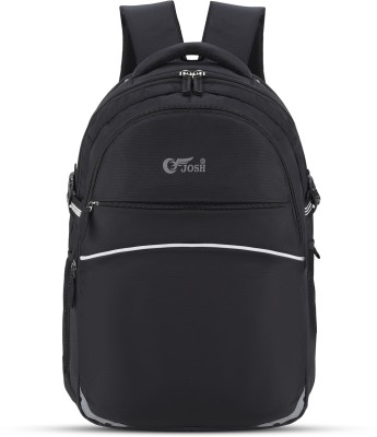 UHIBBUK Laptop Backpack Spacy unisex backpack with rain cover and reflective strip 35 L Laptop Backpack(Black)