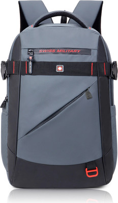 SWISS MILITARY GHOST X Multi Utility Backpack with Headphone Socket 30 L Backpack(Grey, Red)