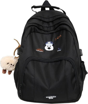 WALSON Trendy Kawaii Backpack For College or School Backpack | Standard Backpack 30 L Backpack(Black)