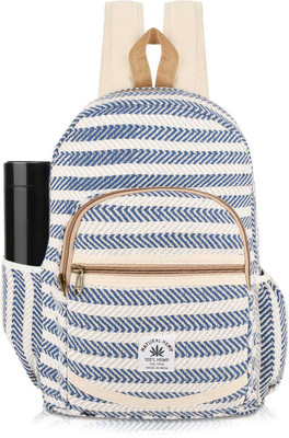 Mahaveer Collection Collage And School Backpack Alphabet Print Backpack 15 L Backpack(Blue, White)