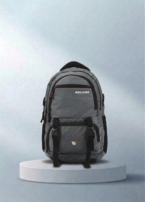 WFB Backpack for Men Women 30L Laptop Bag Water Resistant Travel Office College Bag 35 L Laptop Backpack(Grey)