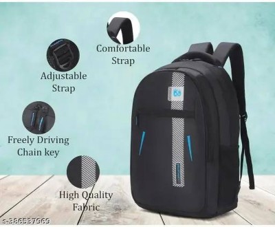 ZONAL Large 35 L Laptop Backpack Large Stylish Unisex laptop backpack with Rain cover 35 L Laptop Backpack(Black)