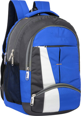 Good Friend Lightweight College School Backpack for 15.6 inch Laptop Backpack (H 46 Cms) Waterproof School Bag(Blue, 35 L)
