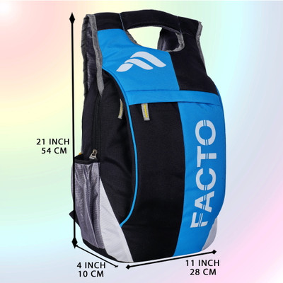 facto Medium 22 L Laptop Backpack Laptop Backpack Casual college, tuition bag 22 L Backpack(Blue)
