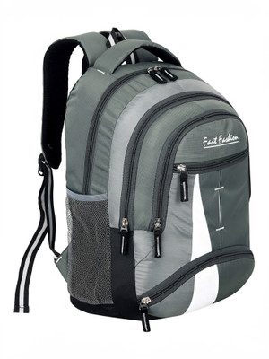 Fast Fashion Medium school college travel office bag 30 L Laptop Backpack(Grey, White)